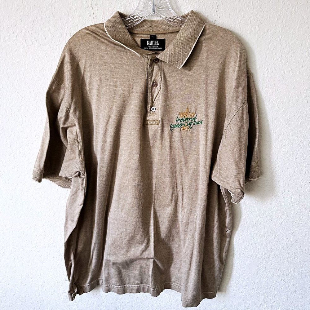 Kartel IRELAND RYDER CUP 2006 Men's 60 S/2 Doubler Mercerised Golf Shirt XL